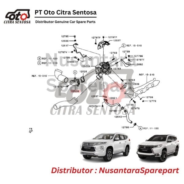 FITTING PIPA INTERCOOLER PAJERO TRITON 2016 / FITTING,T/C AIR INLET 1542A152 - Image 2